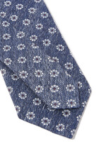 ربطة عنق كتان بنقشة زهور