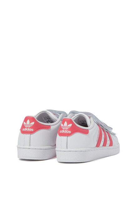 WHITE WITH PINK SUPERSTAR CF C:White :13.5