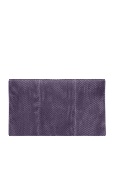 Uptown Python Leather Pouch