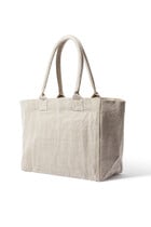 Yenky Zipped Washed Cotton Logo Tote Bag