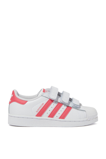WHITE WITH PINK SUPERSTAR CF C:White :11.5