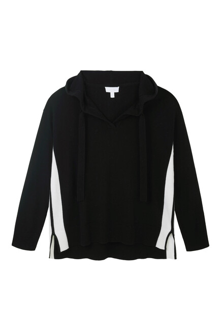 Side Stripe Hoodie with Cashmere