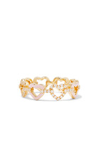 Heart Ring, 18k Yellow Gold & Diamond