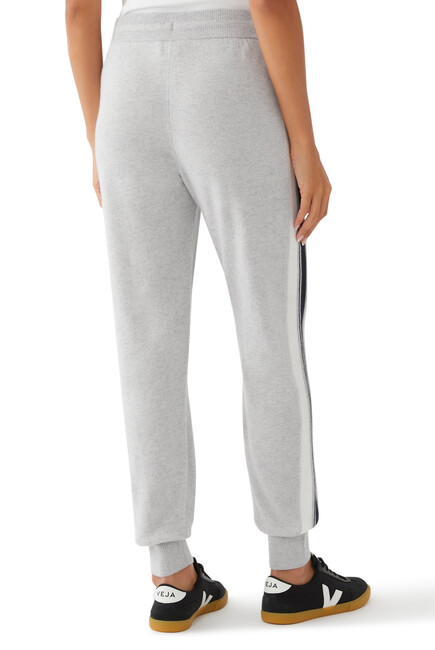 Side Stripe Cuffed Joggers with Cashmere