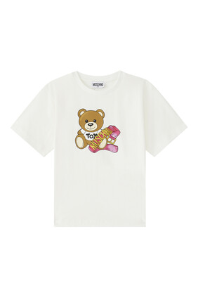 تيشيرت جرسيه للأطفال بطبعات الدب تيدي