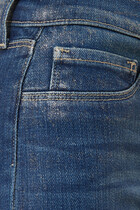 بنطال جينز مزين بغليتر