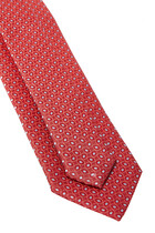 ربطة عنق حرير بنقشة هندسية