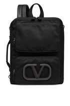 حقيبة ظهر فالنتينو غارافاني نايلون مزينة بشعار V