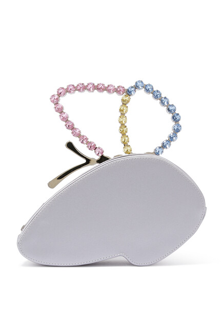 Butterfly Satin Clutch