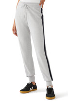 Side Stripe Cuffed Joggers with Cashmere