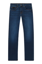 بنطال جينز معالج مطاطي بمقاس واحد وإصدار خاص