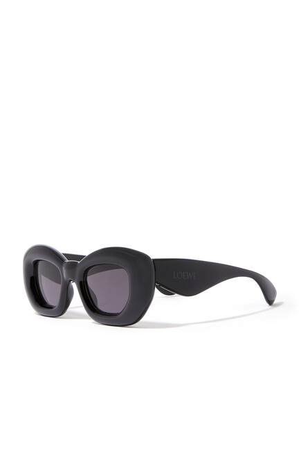 نظارة شمسية بتصميم فراشة بإطار سميك