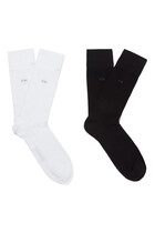 Casual Flat Knit Socks, Set of 2