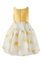 فستان صيفي متوسط الطول بتصميم متدرج أورجانزا للأطفال