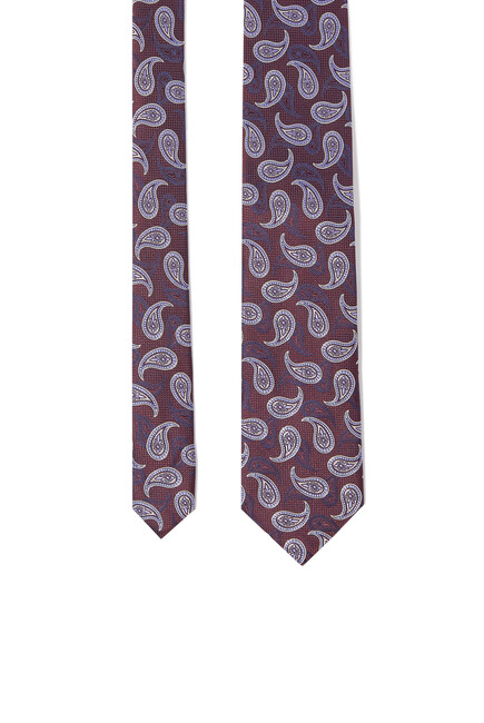 ربطة عنق حرير بنقشة بيزلي