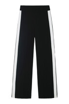 Side Stripe Wide Leg Trousers with Cashmere