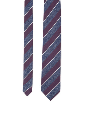 ربطة عنق كتان مخططة