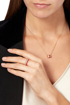 قلادة كاتر صغيرة الإصدار الأحمر بدلاية بتصميم خاتم