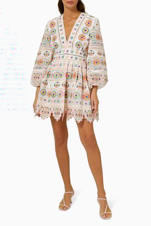 فستان برايتون بفتحة رقبة عميقة