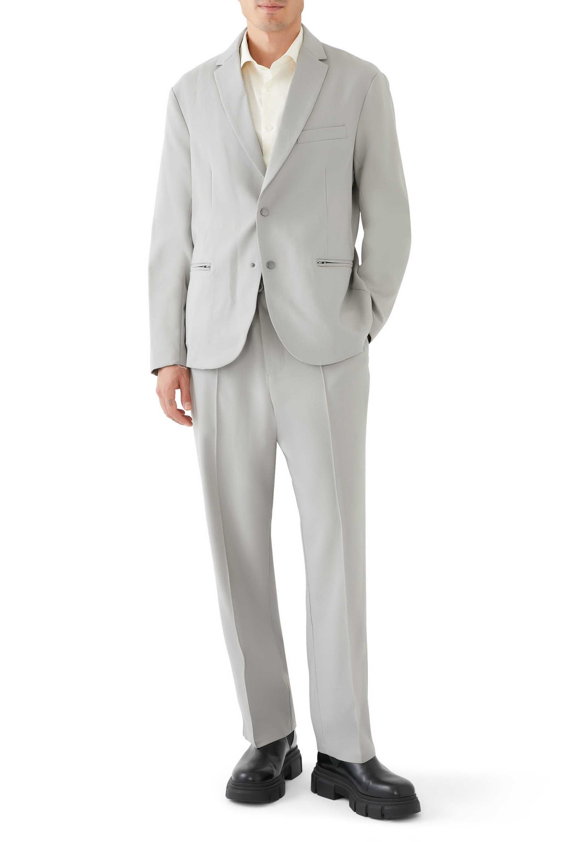 قميص قطن بوبلين بشعار الماركة