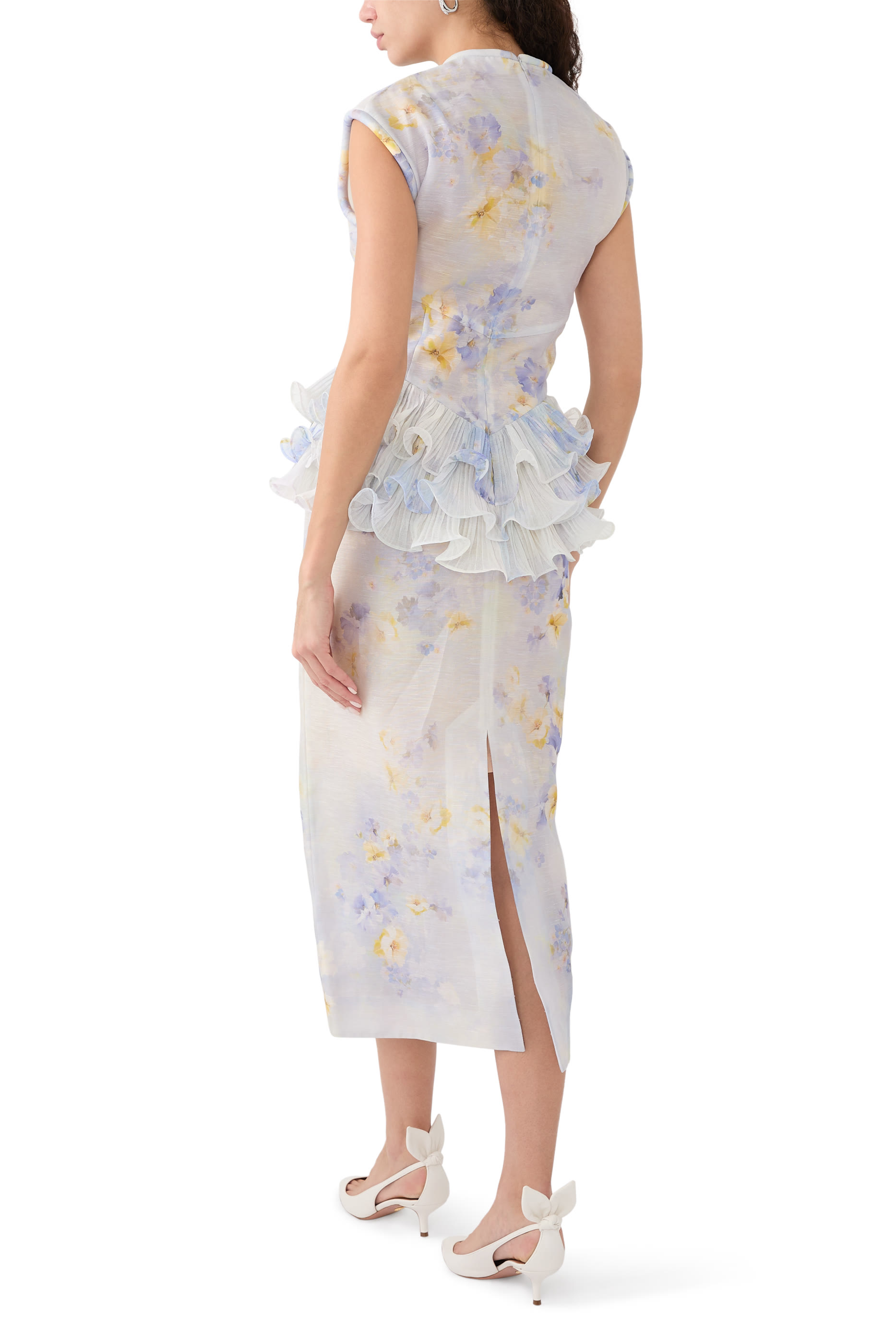 فستان كراش فريل متوسط الطول