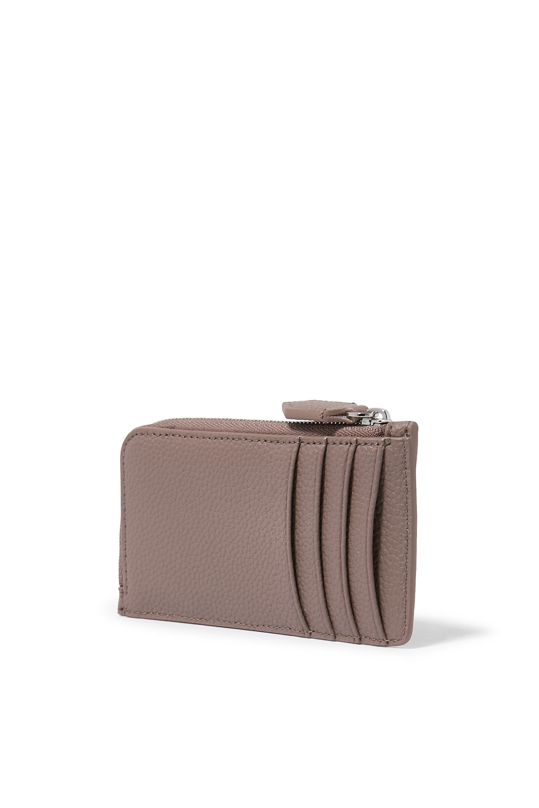 حافظة بطاقات بطبعة شعار الماركة جلد غزال