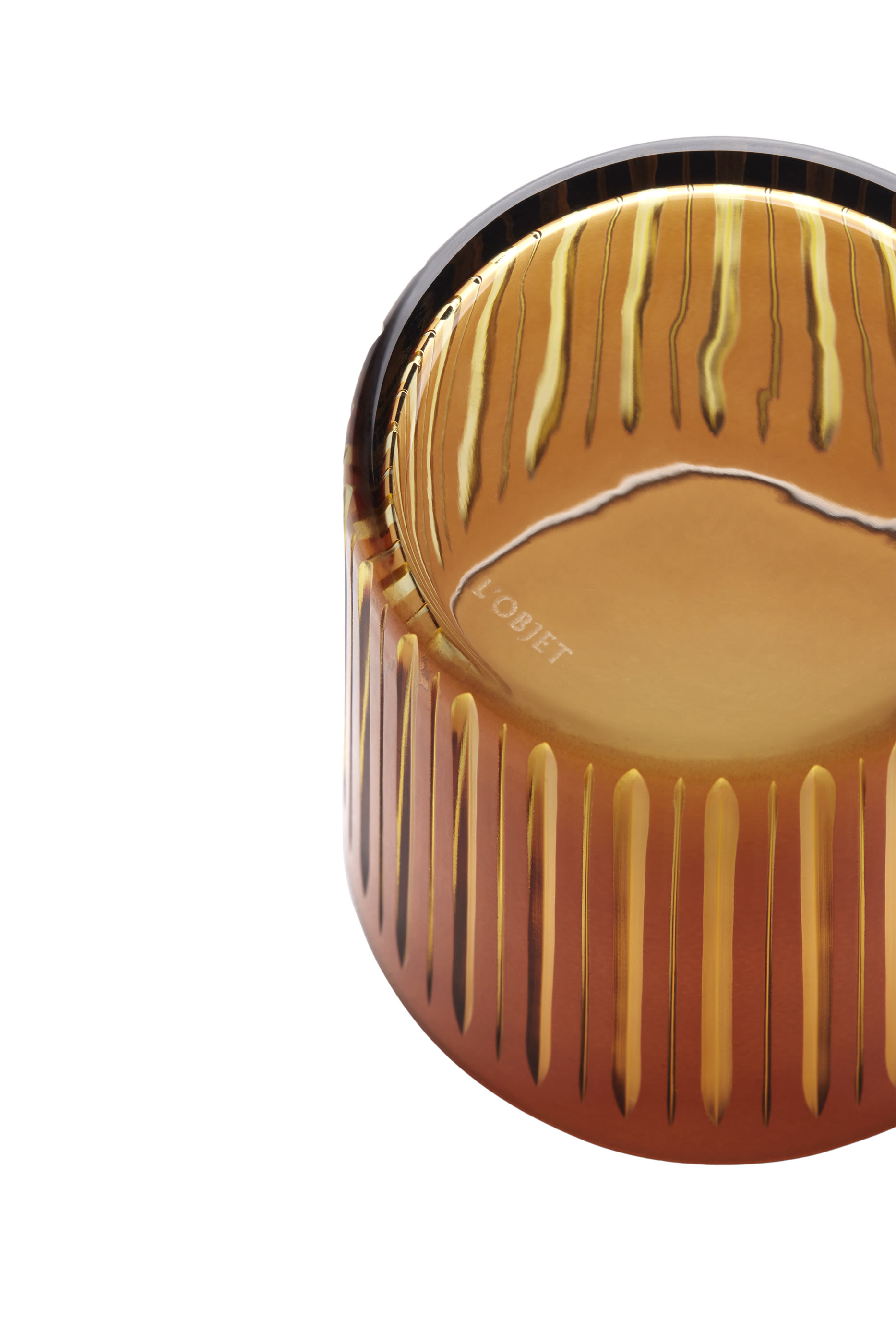 طقم كؤوس بريزم امبر مزدوج بتصميم كلاسيكي، 4 قطع