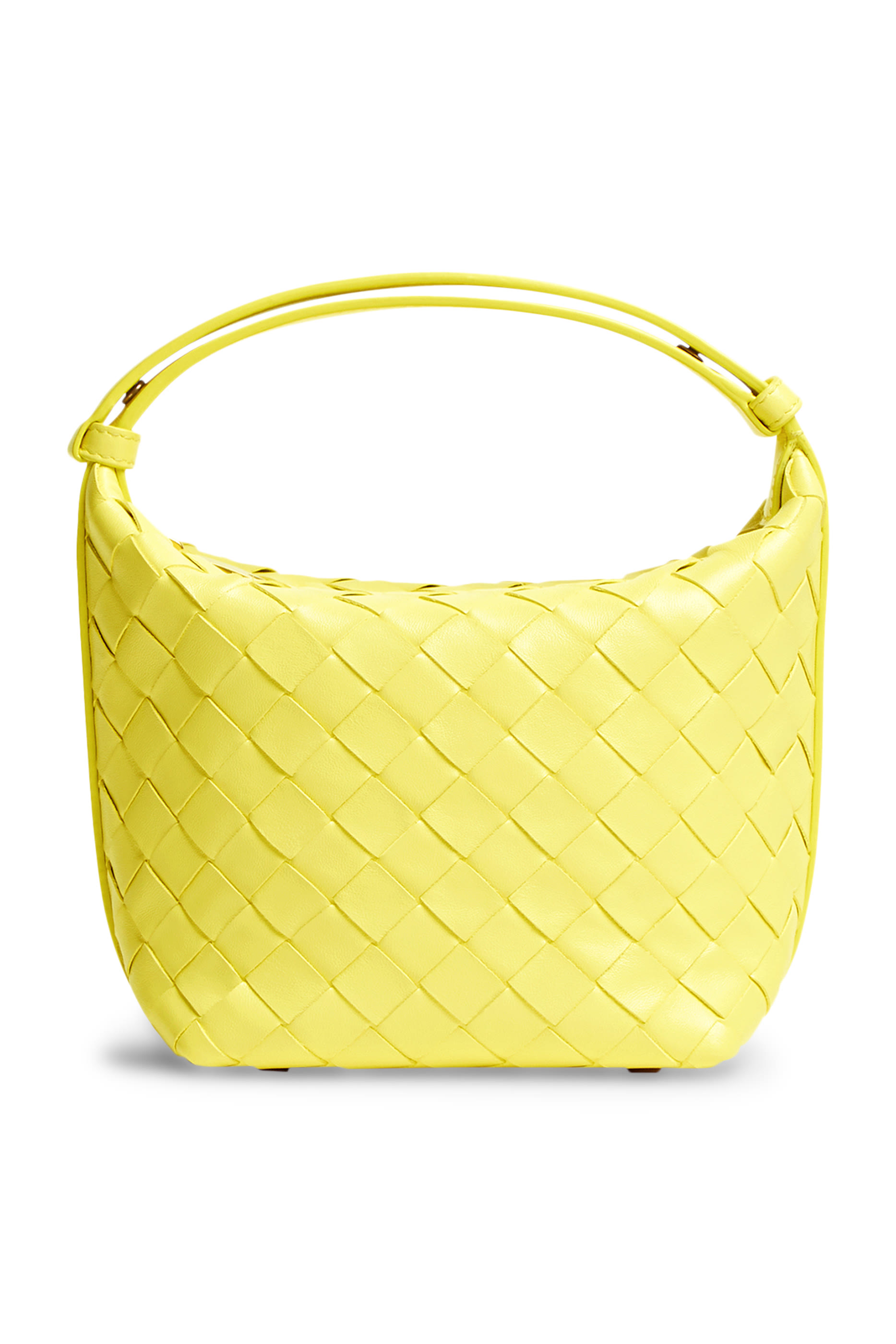 حقيبة كتف والاس صغيرة بتصميم مجدول جلد