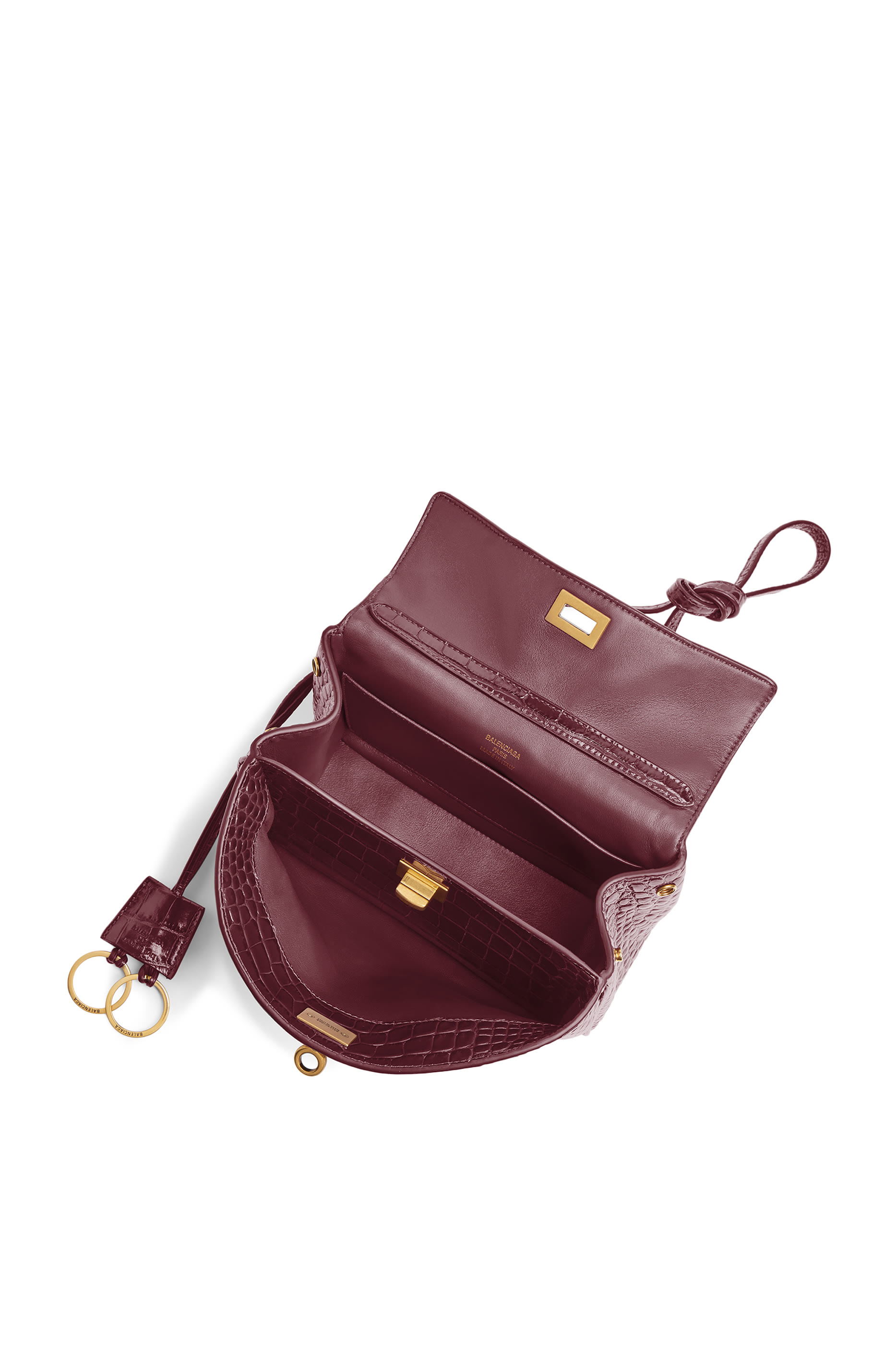 حقيبة يد روديو صغيرة بنقشة جلد التمساح