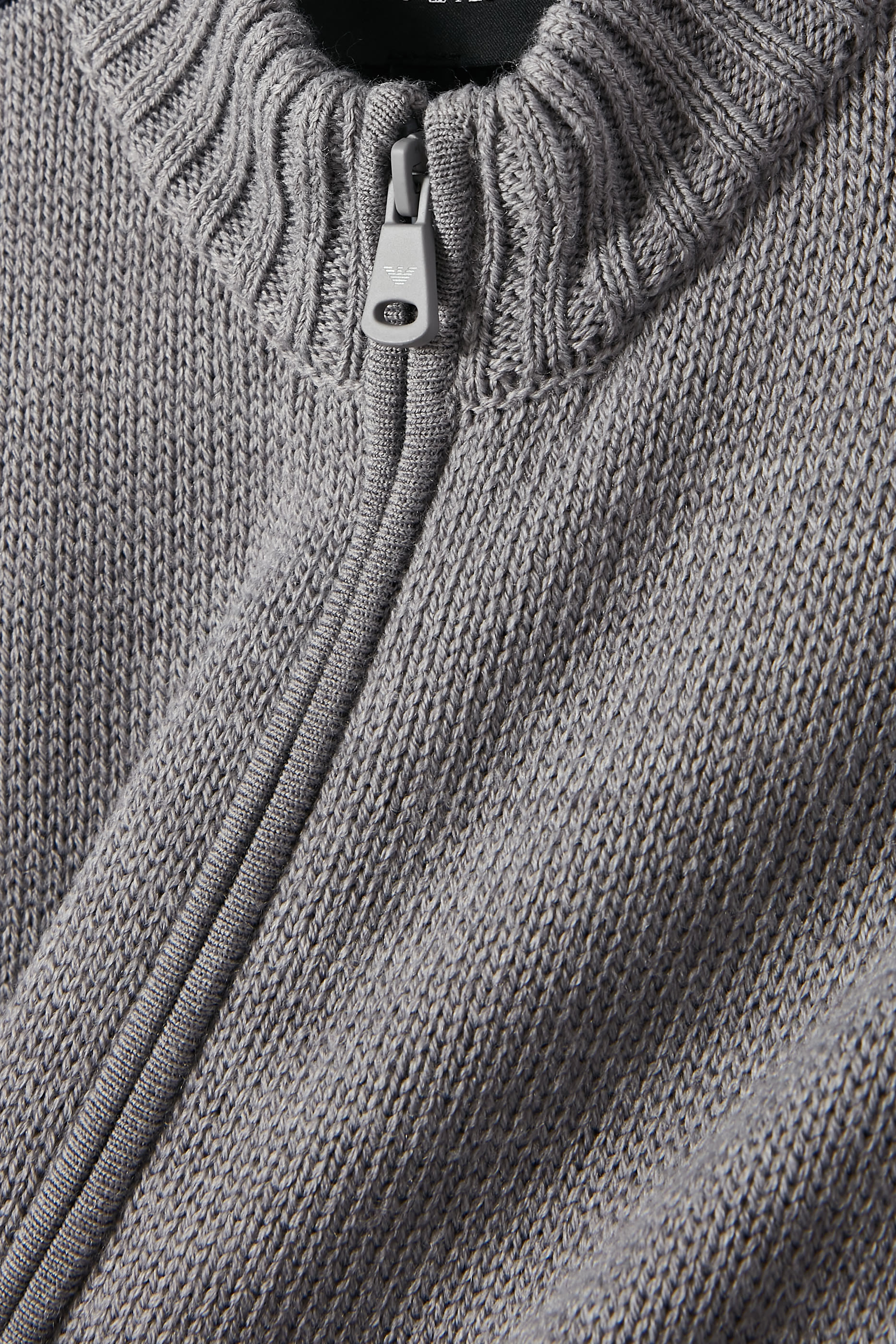 كارديغان بسحاب وبشريط بشعار الماركة للأطفال