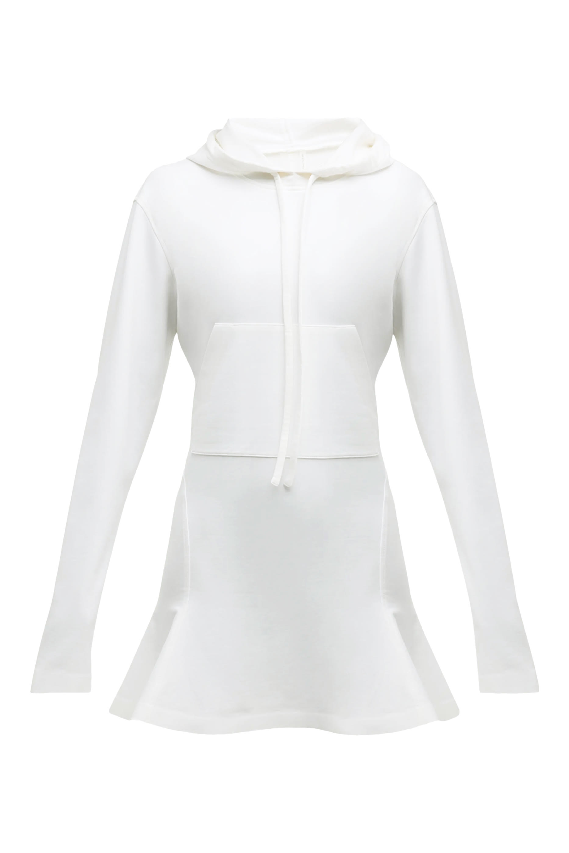 فستان قصير بغطاء رأس وحافة بقصة ذيل السمكة