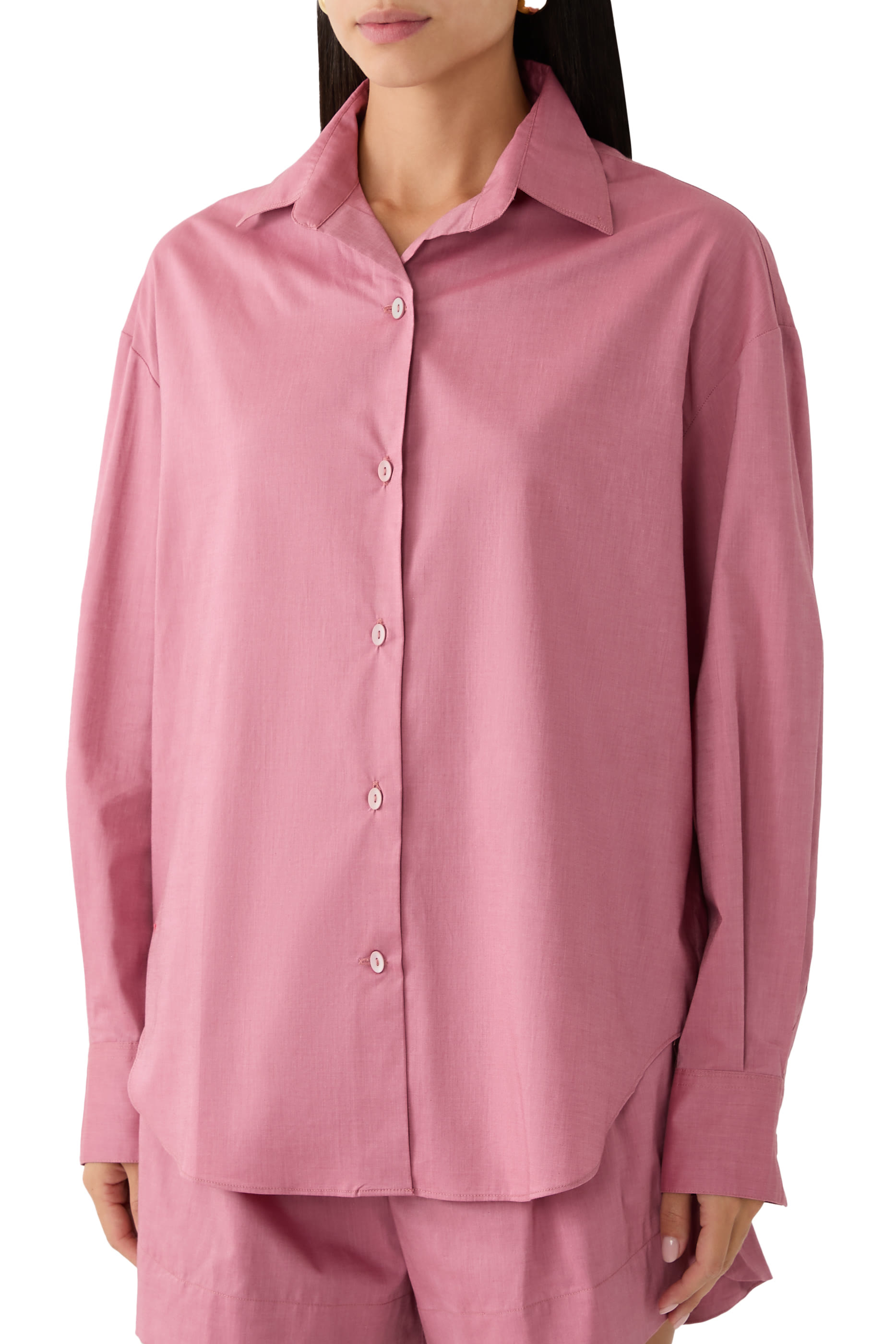 قميص أون فو بقصة فضفاضة