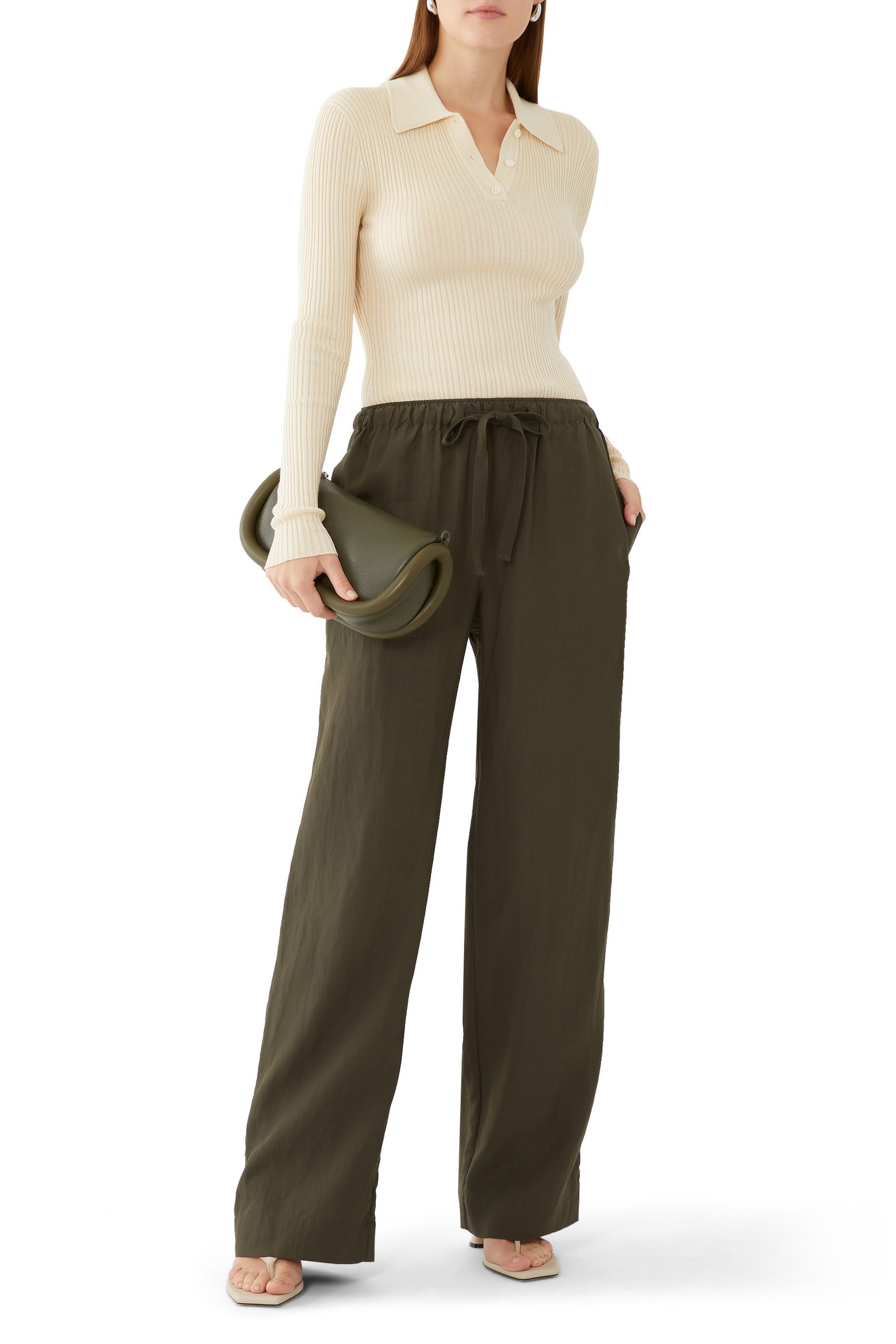 قميص بولو بقصة سليم نسيج مضلع