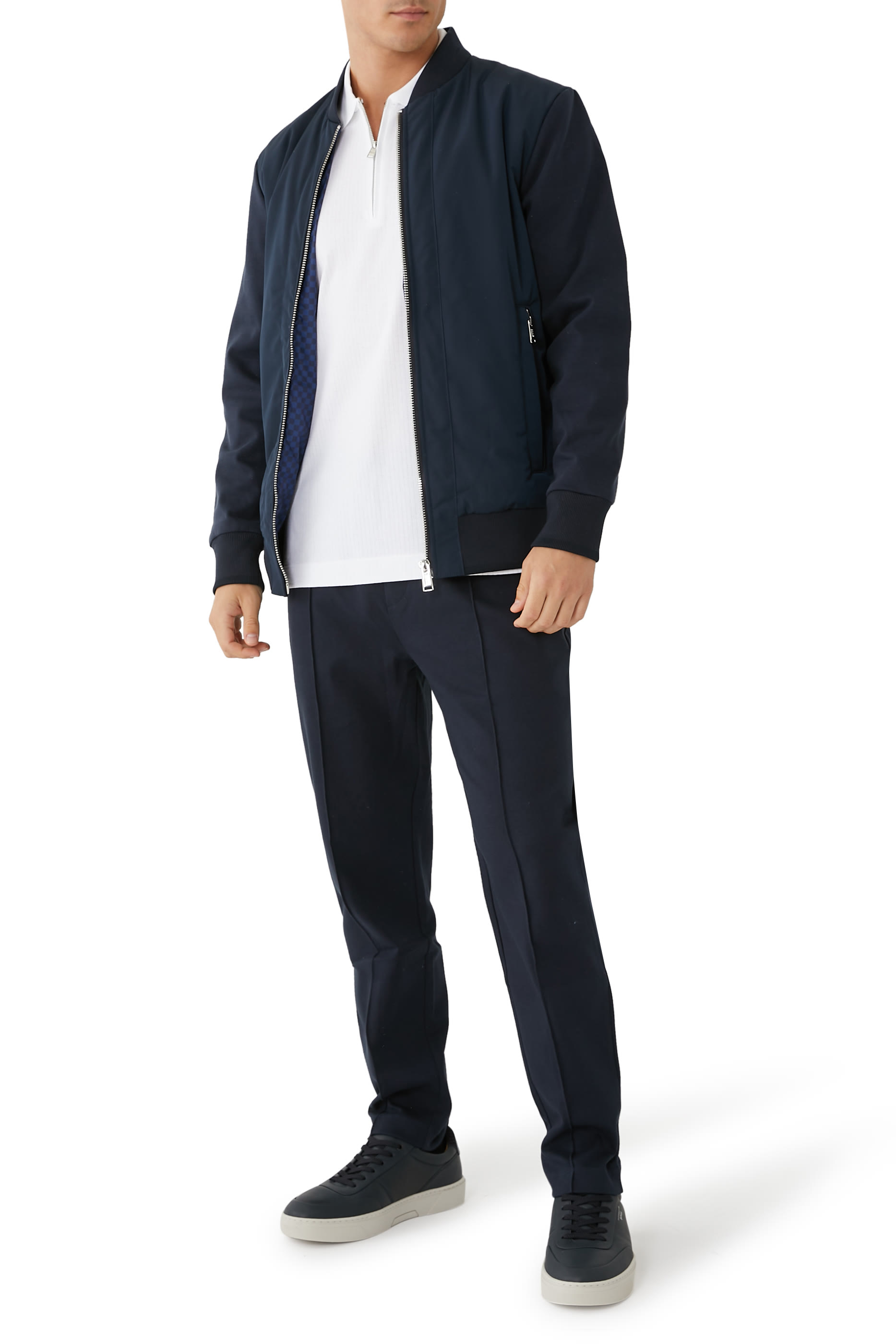 سنيكرز جاري بكاحل منخفض جلد