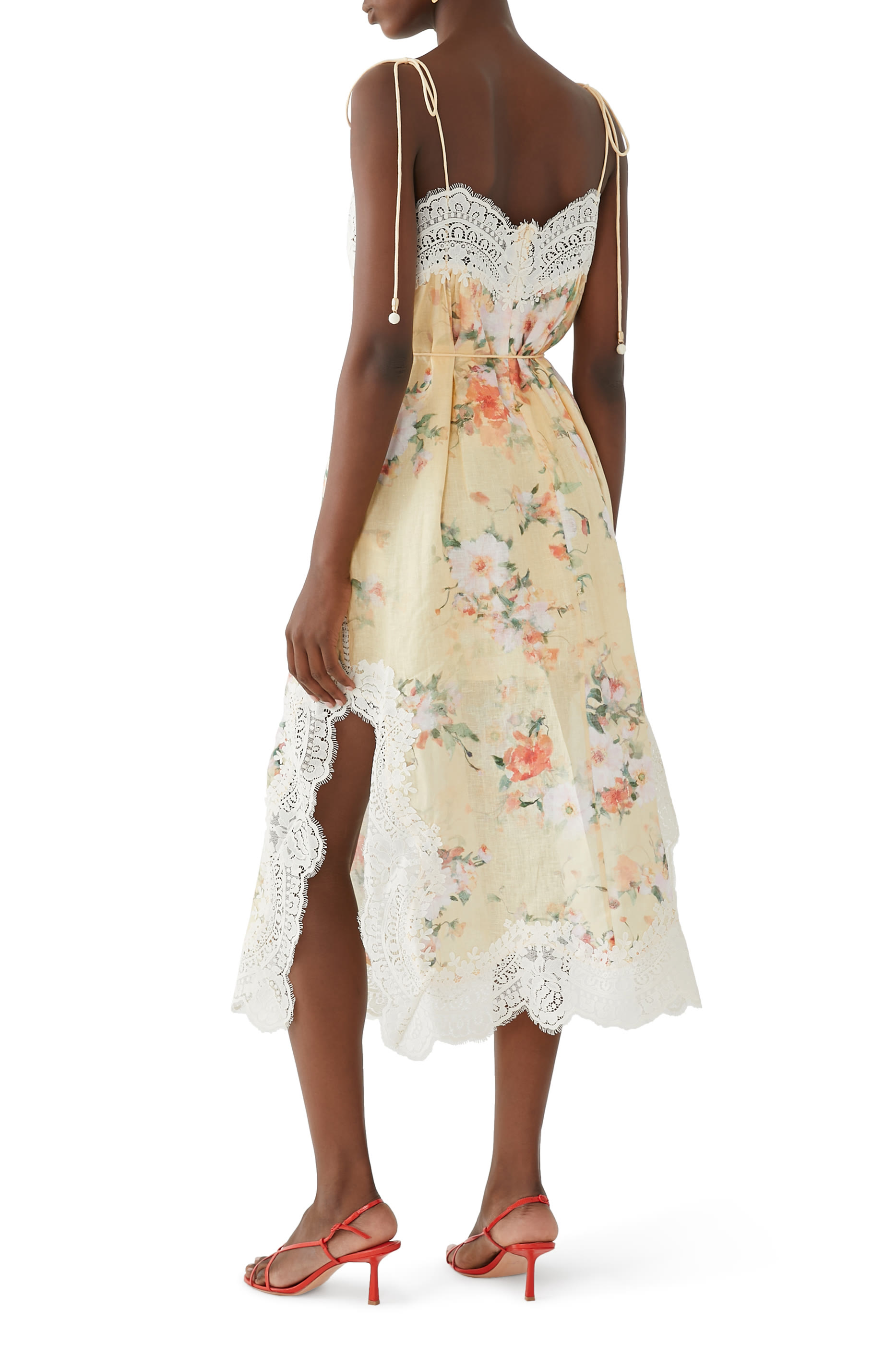 فستان سهل الارتداء إيفرلي بحافة دانتيل