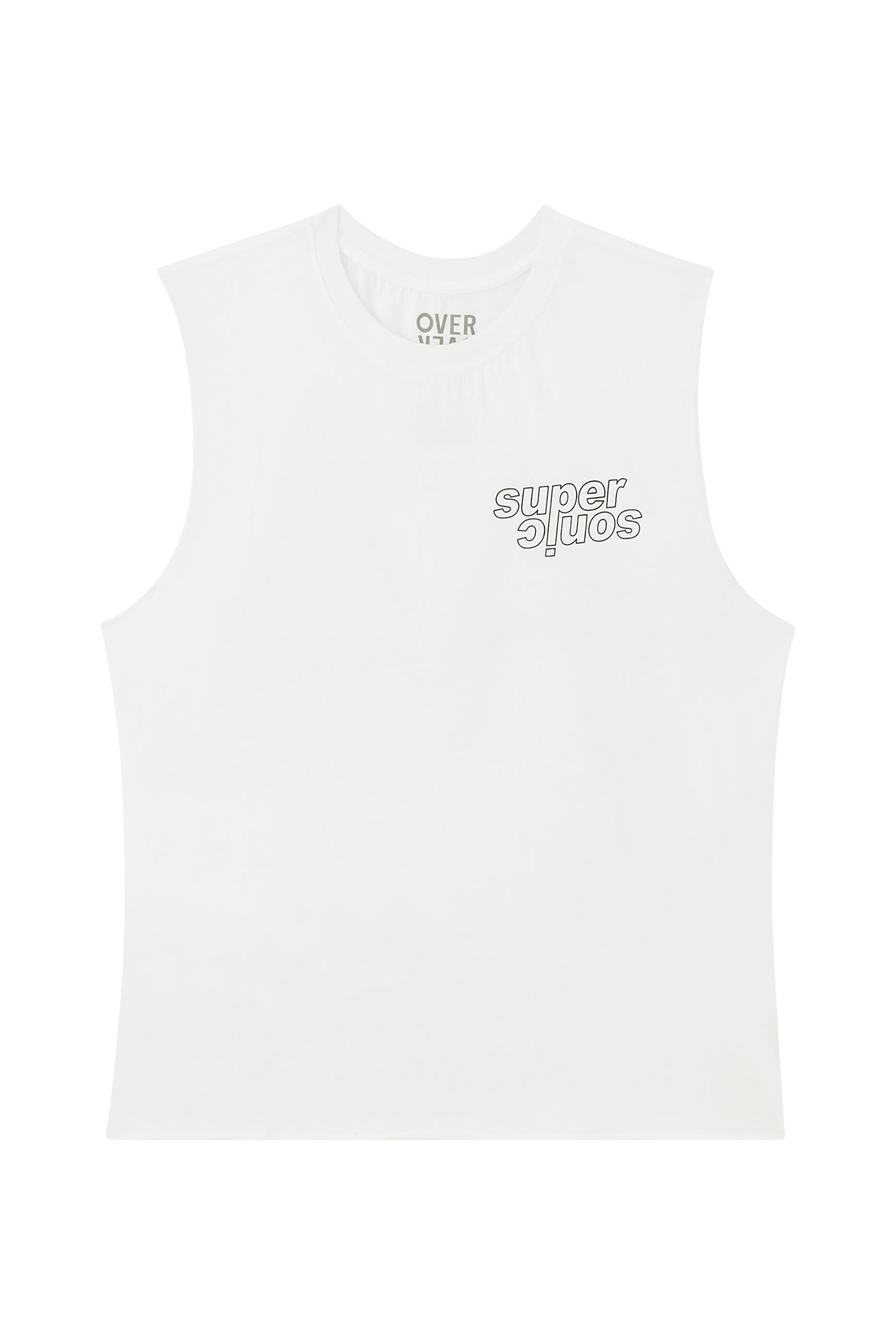 بلوزة إيزي بلا أكمام بطبعة سوبرسونيك