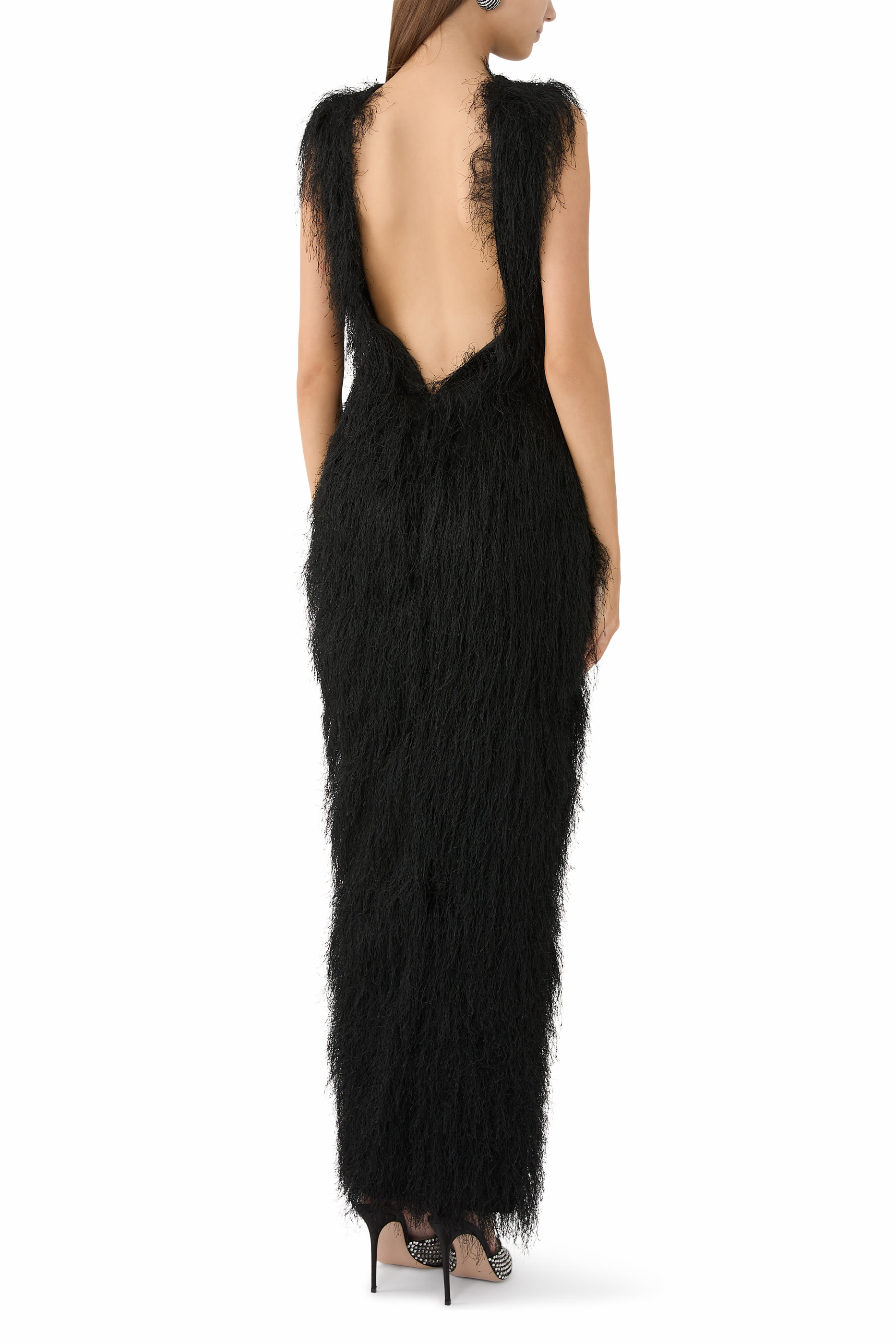 فستان ويندو مزين بشراشيب