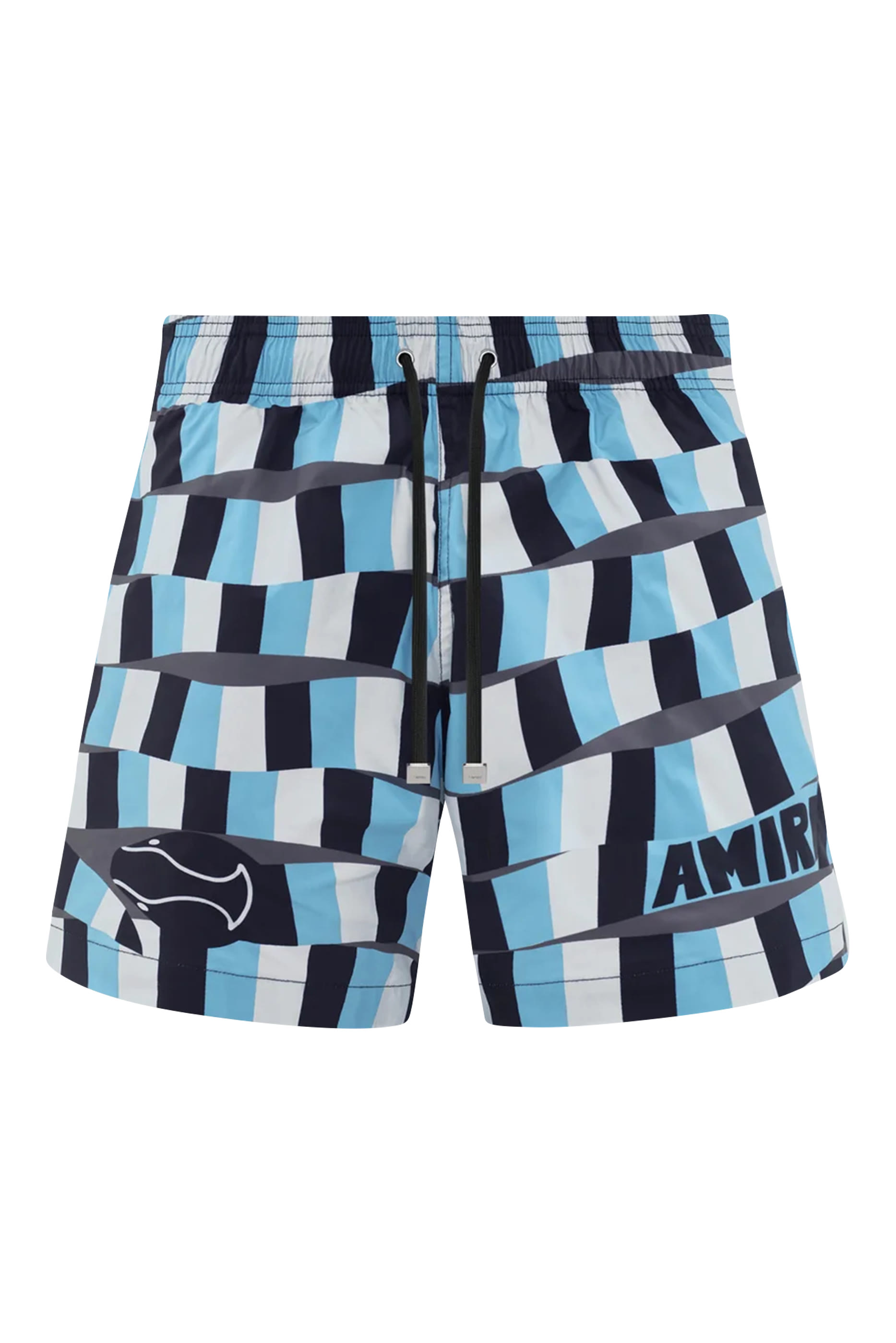 شورت حرير بنقشة شطرنج مموجة