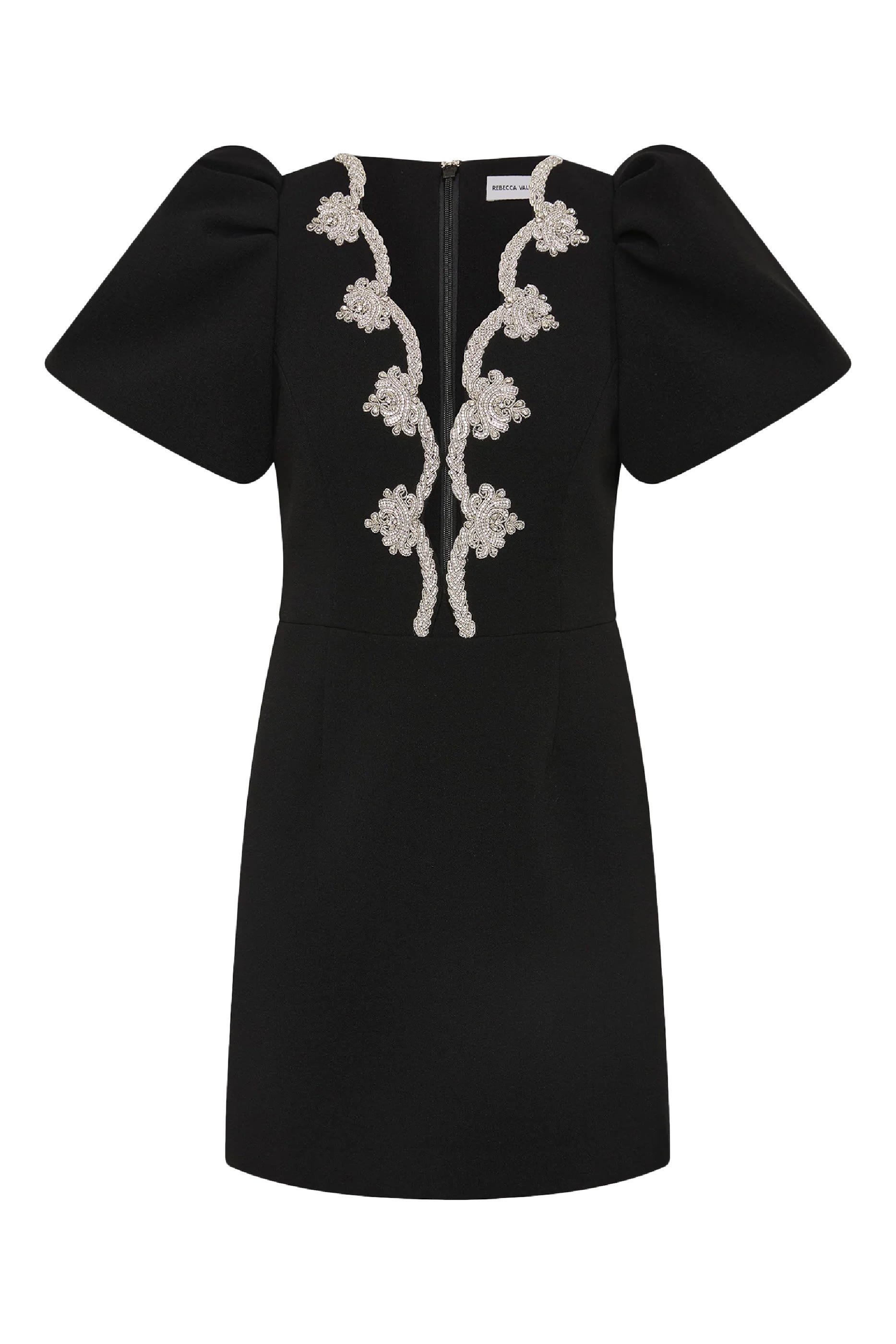 فستان هارلين قصير بأكمام منفوخة 