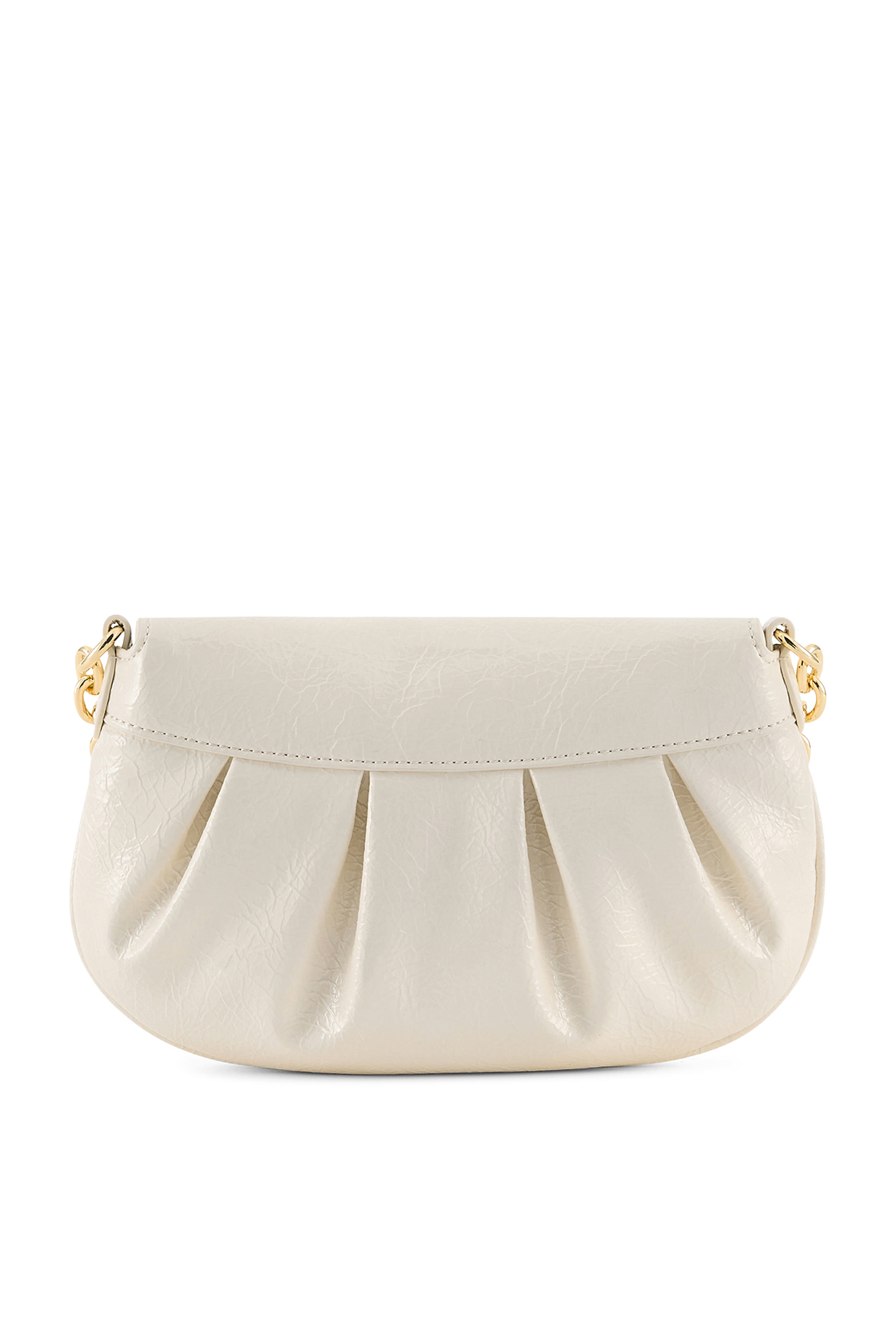 حقيبة كروس بودي صغيرة بحمالة سلسلة وشعار الماركة