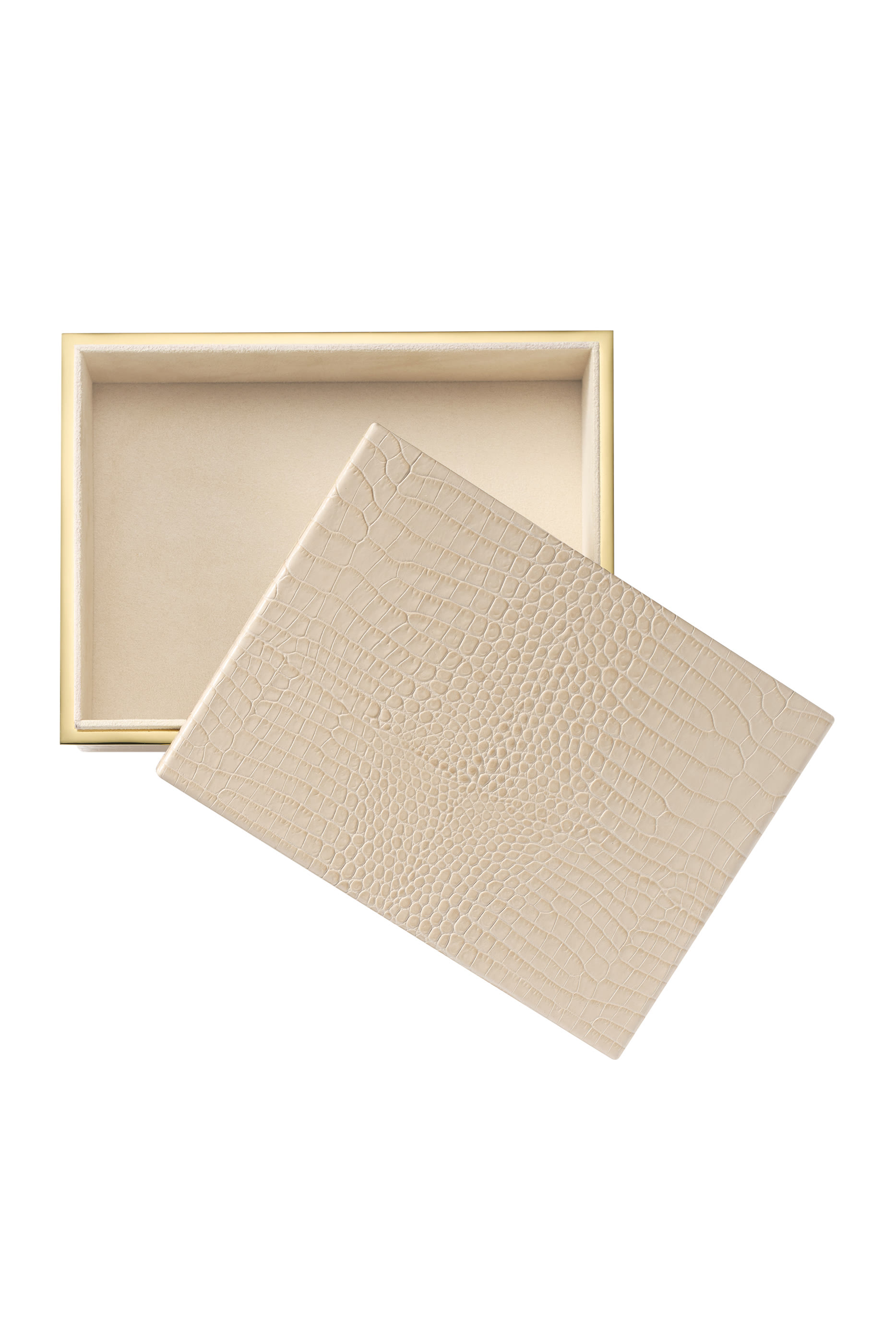 صندوق صغير كلاسيك جلد بنقشة جلد التمساح