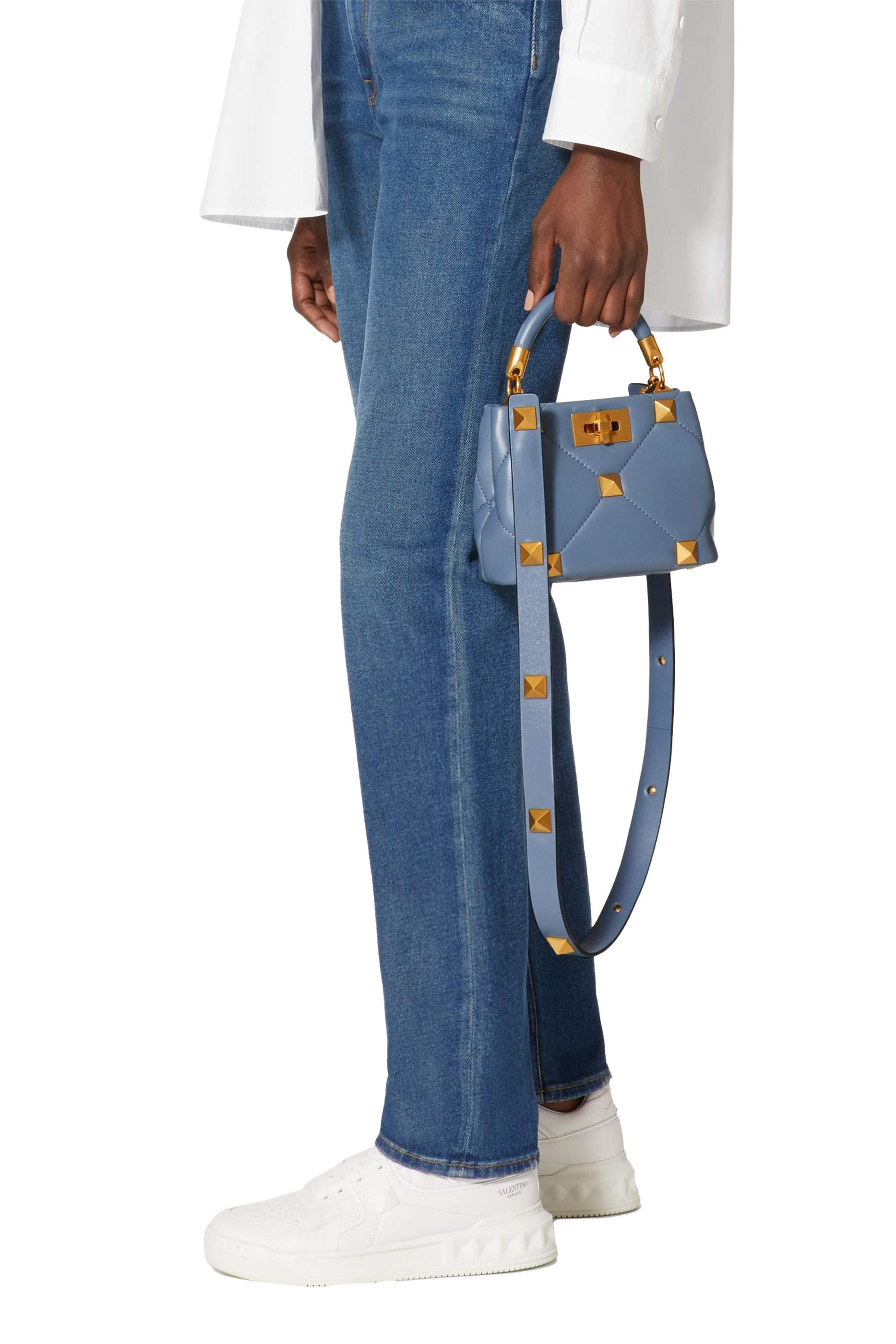 حقيبة فالنتينو غارافاني رومان صغيرة بيد علوية وحلي