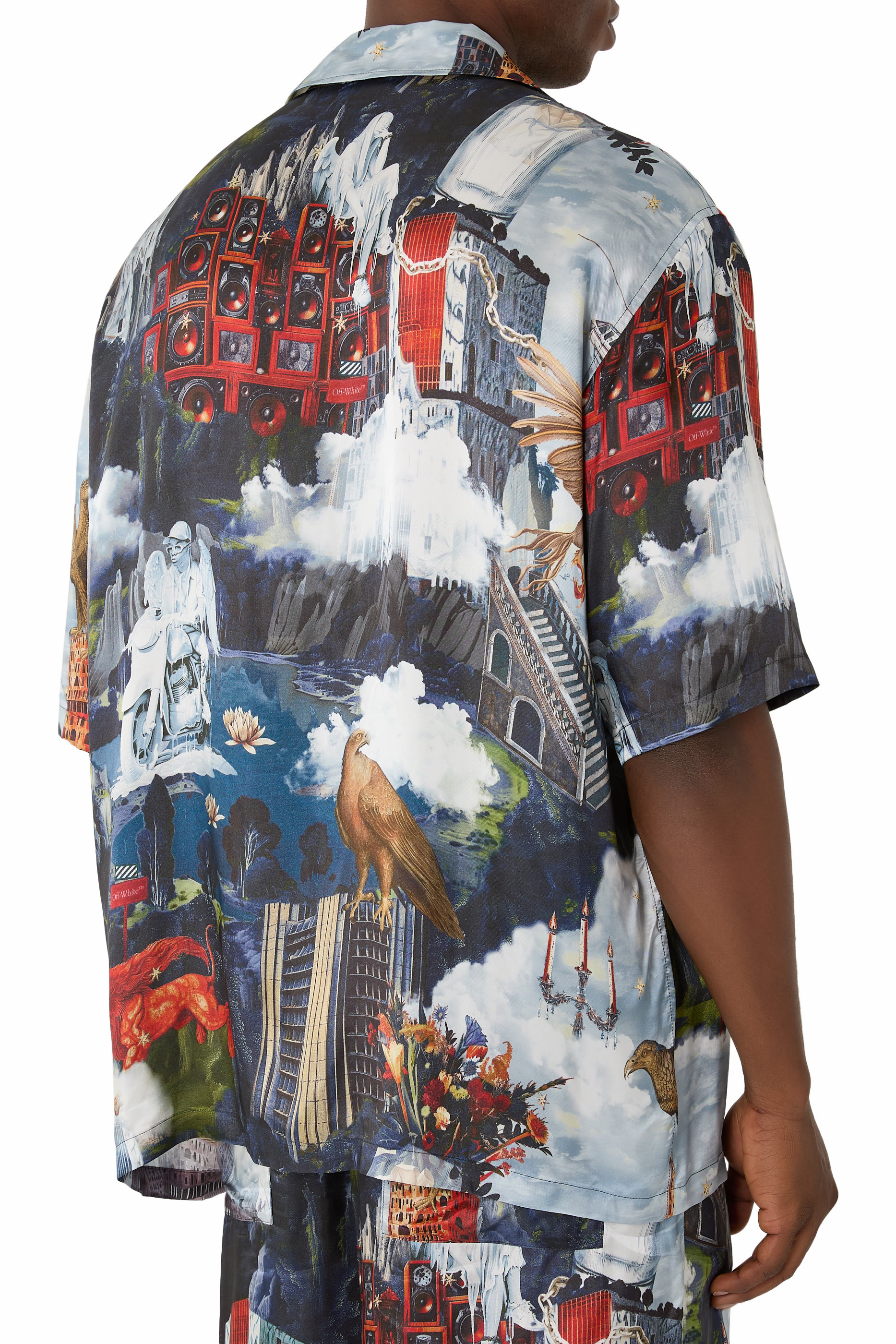 قميص بولينغ بنقشة فيسكوز