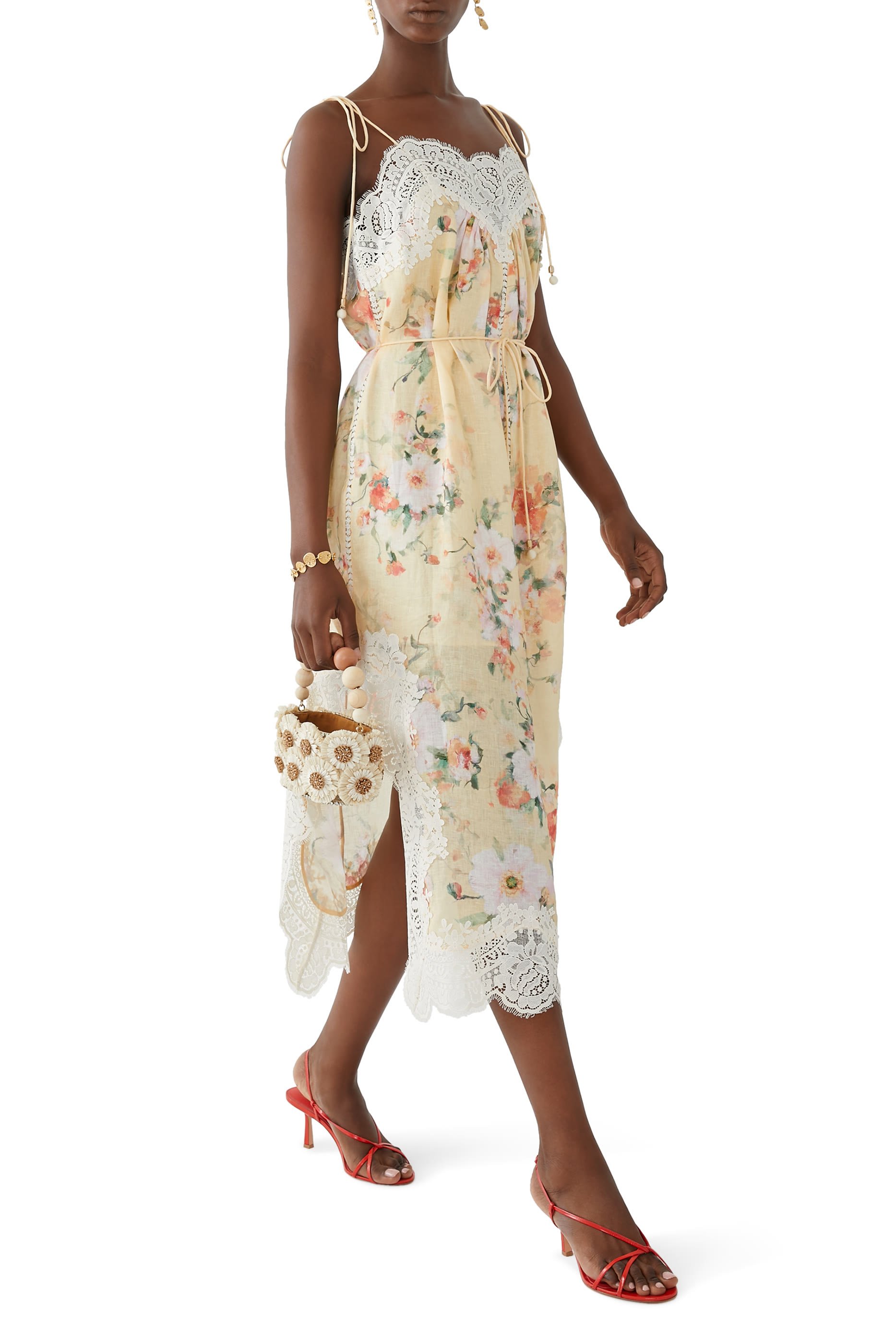 فستان سهل الارتداء إيفرلي بحافة دانتيل