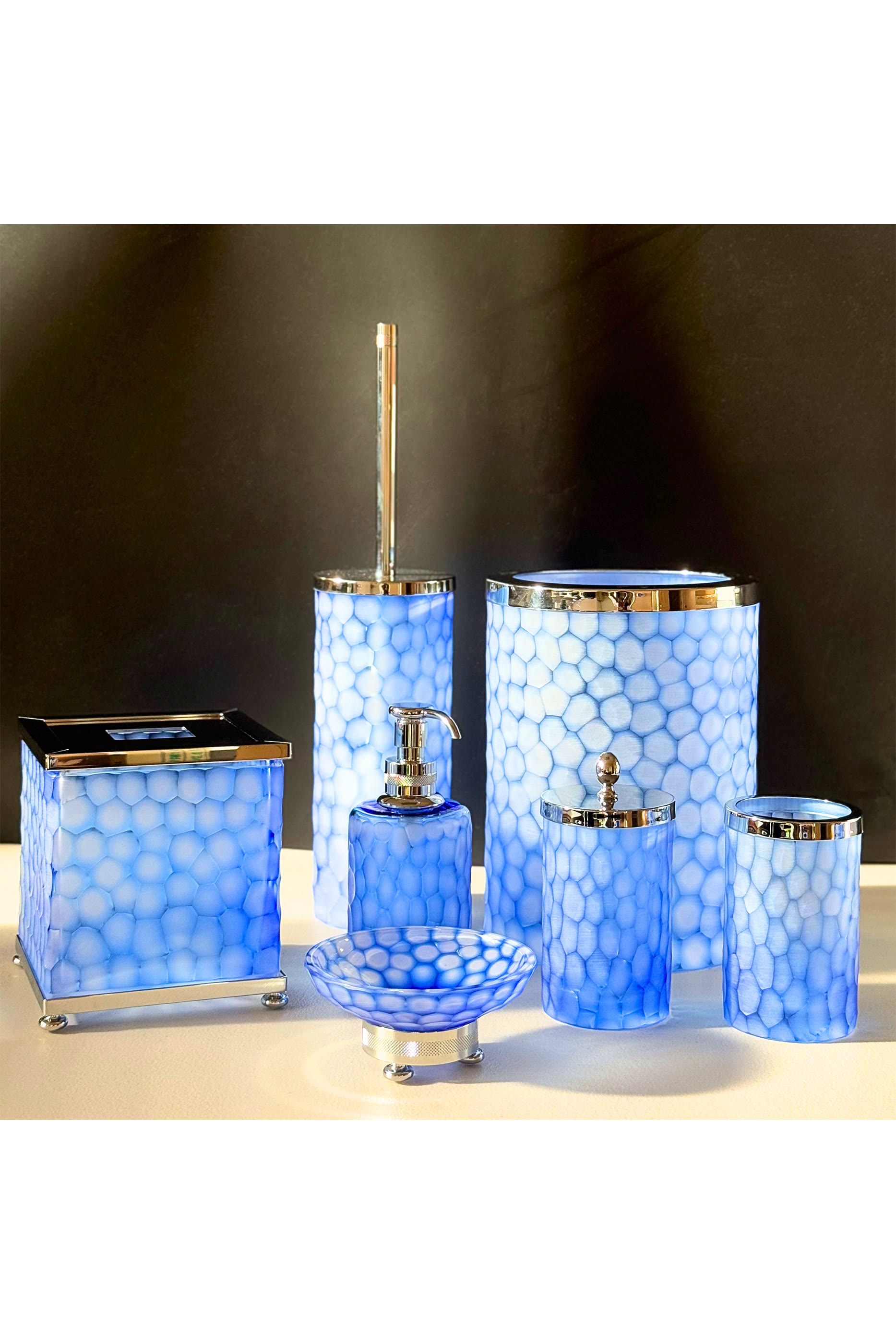 فرشاة مرحاض أوشن بنقشة خلية نحل