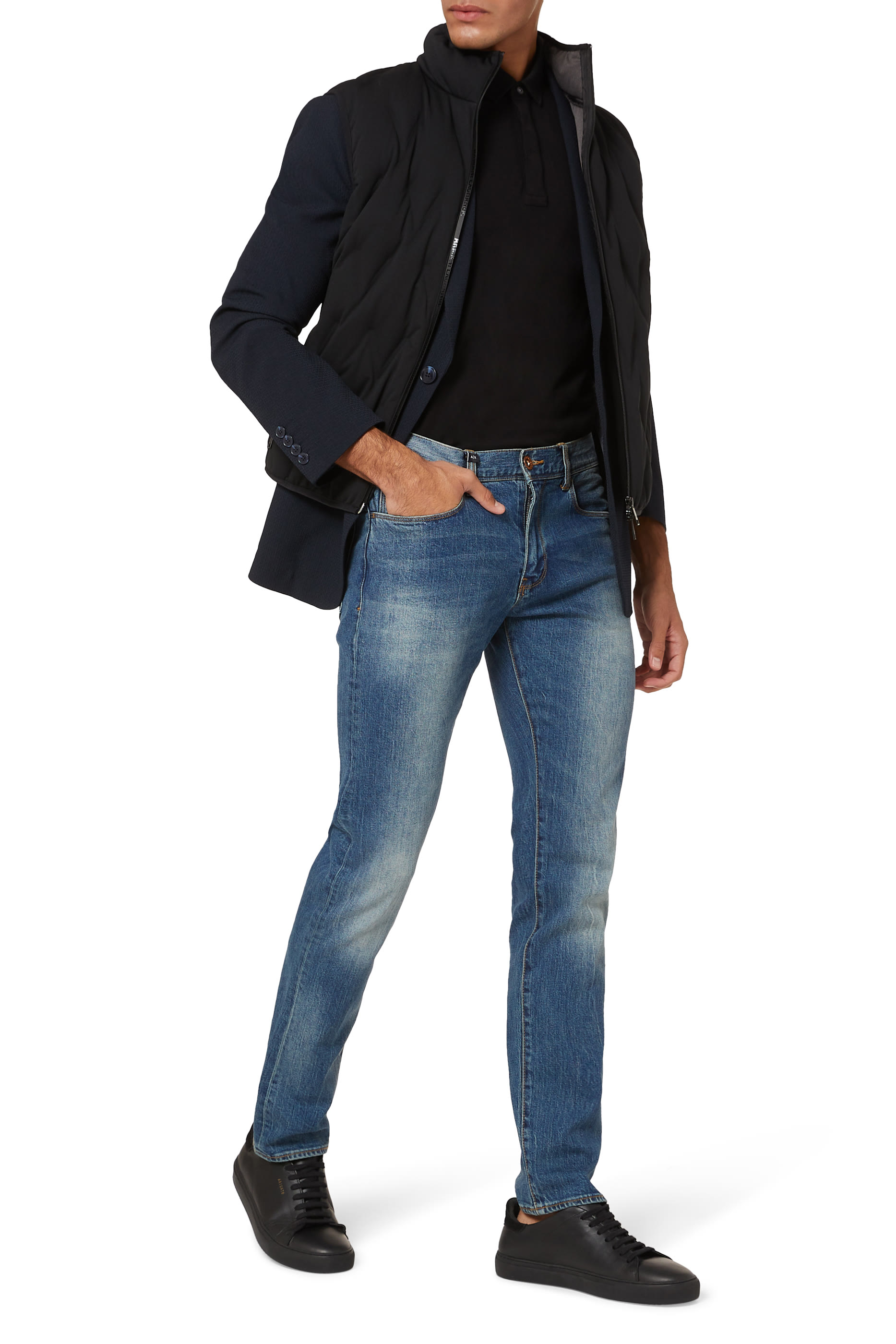 تي شيرت بولو قطن مطاطي بشعار الماركة بتصميم دائري