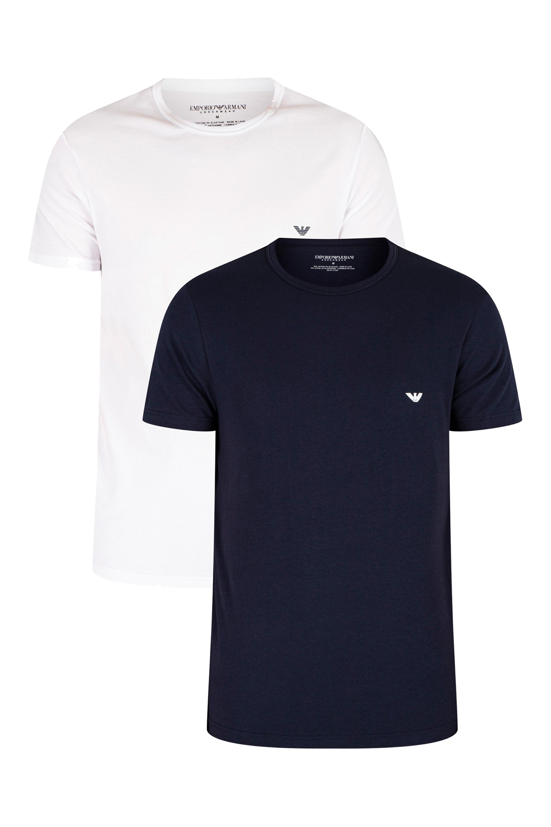 طقم تي شيرت بتطريز شعار الماركة، قطعتان