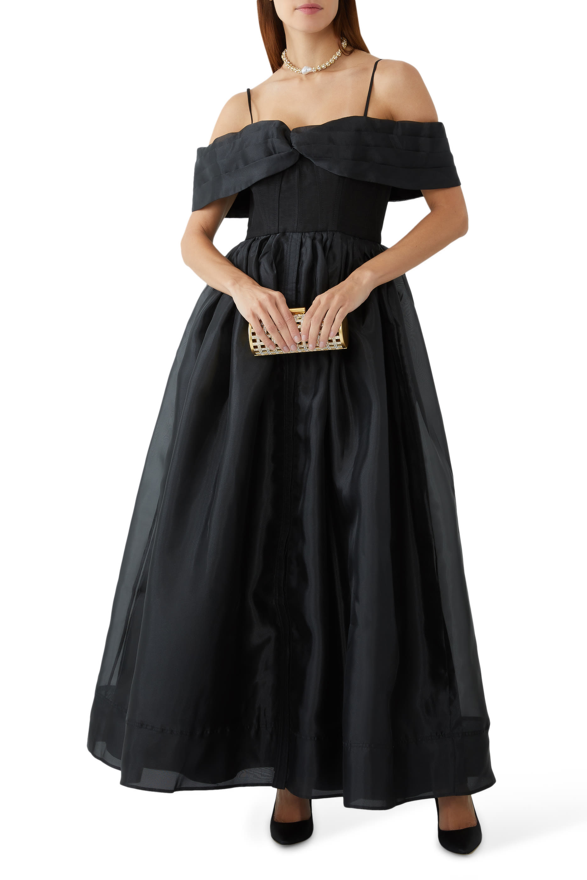 فستان طويل كورديليا بمشد