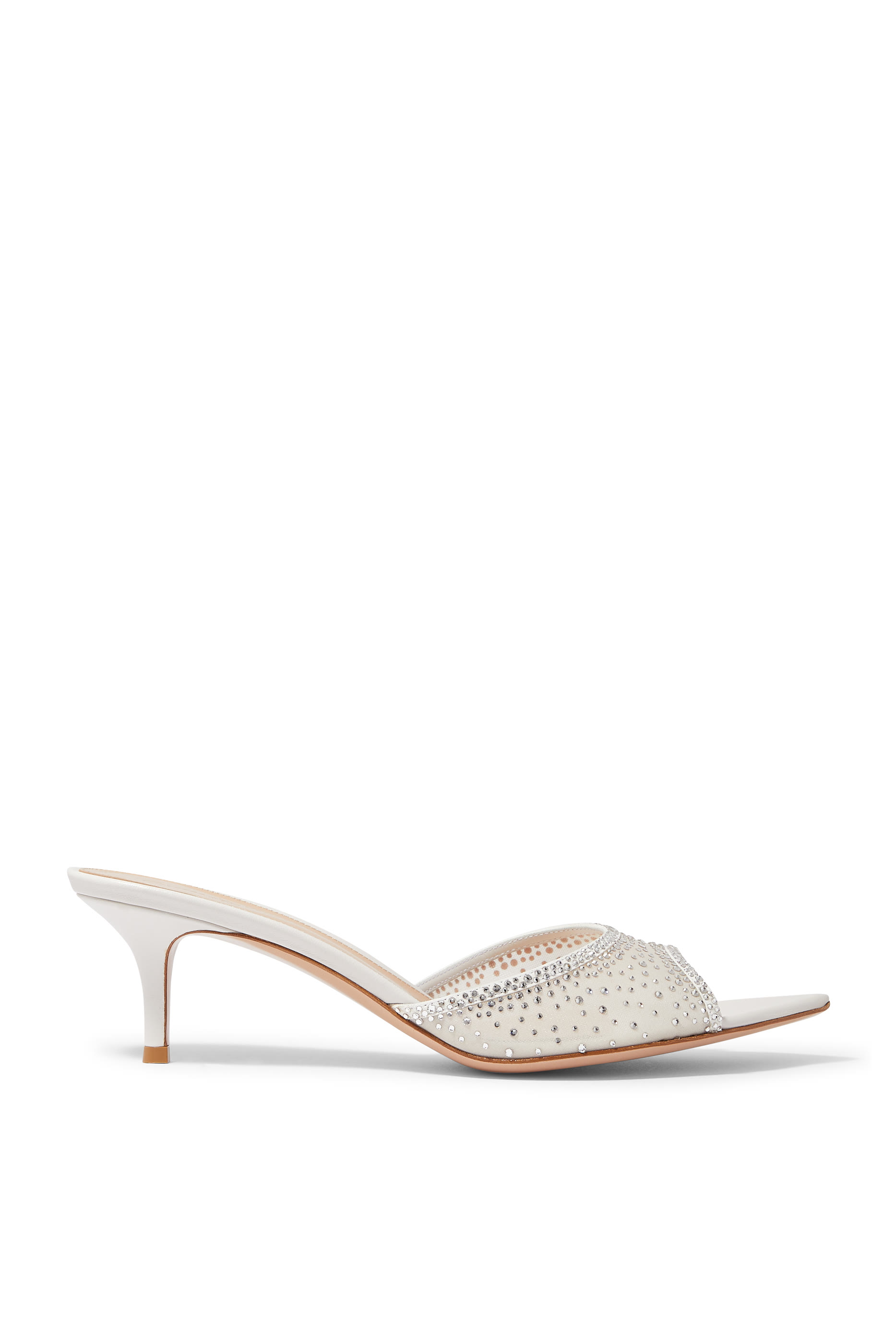 حذاء مفتوح رانيا 55 مزين أورجانزا وشمواه