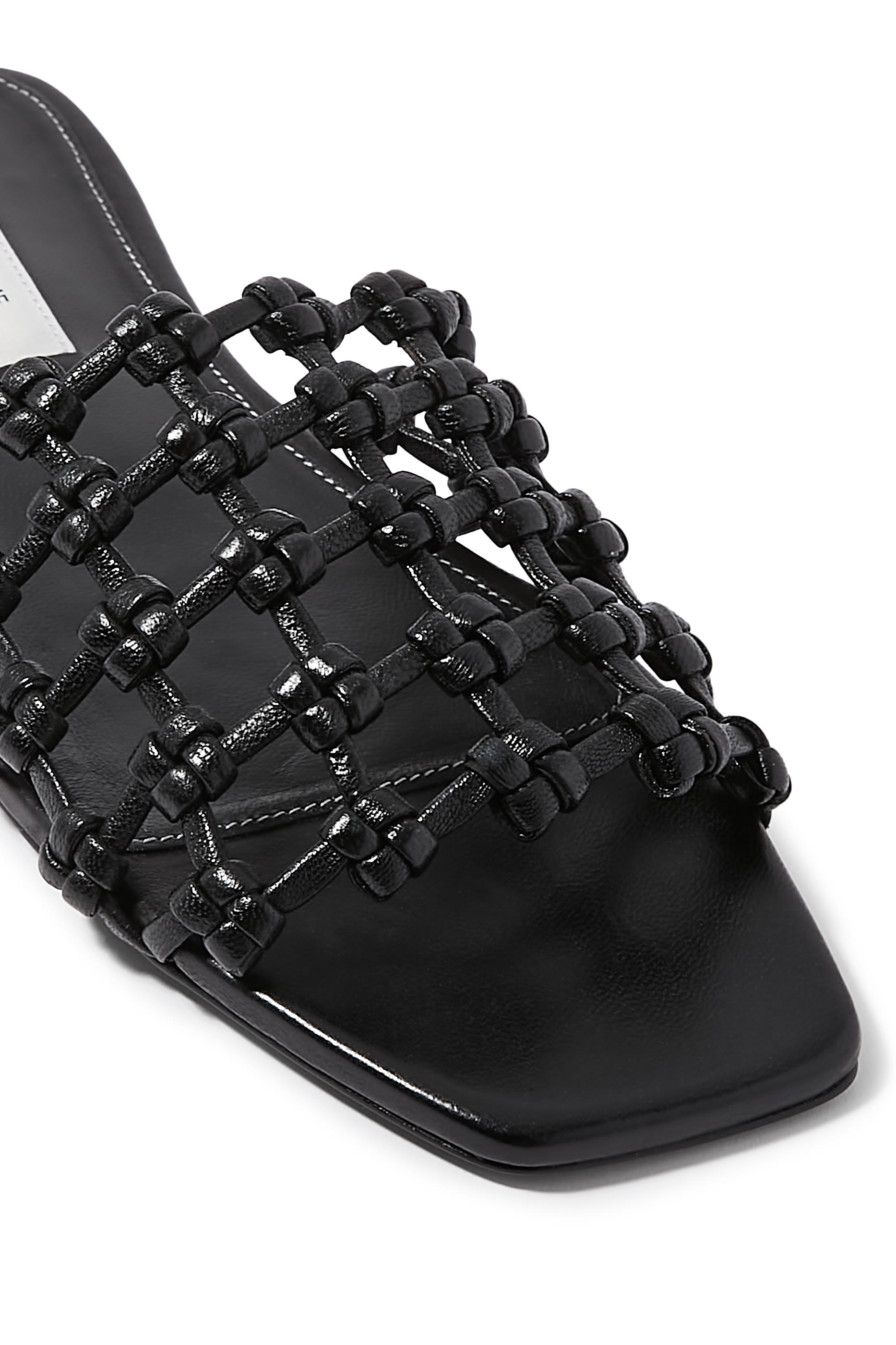 حذاء خفيف باندو بتصميم مجدول جلد